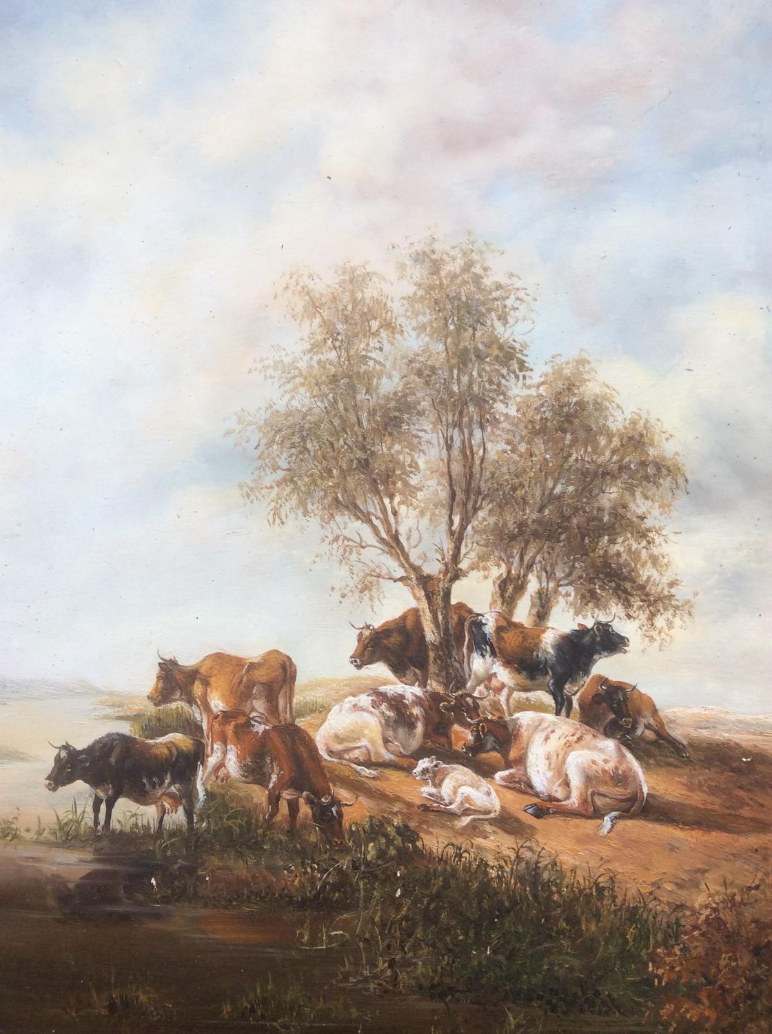 19th century English school pastoral scene