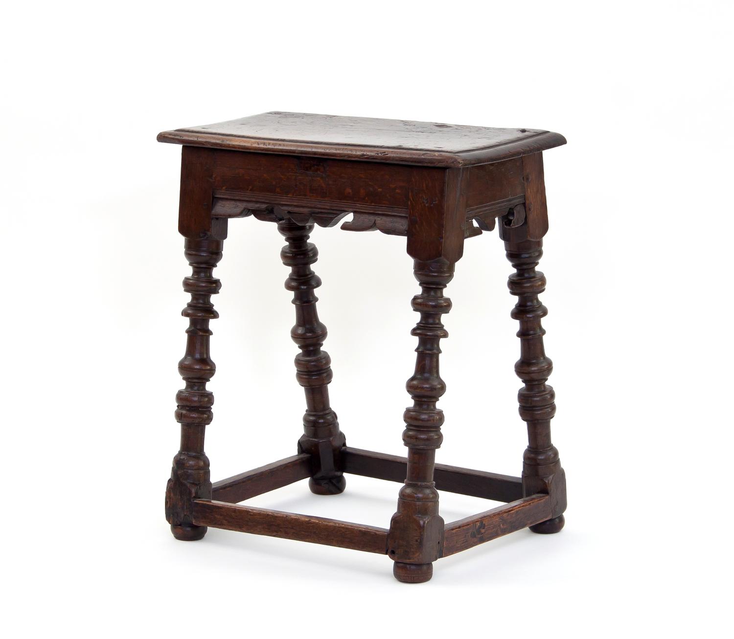 17th century English oak joint stool