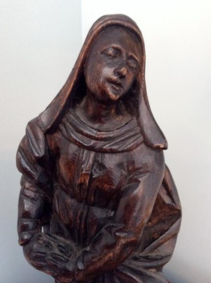 17th century limewood carved figure