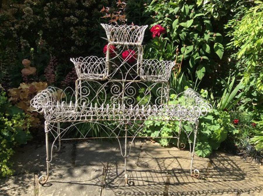 Iron work conservatory plant stand