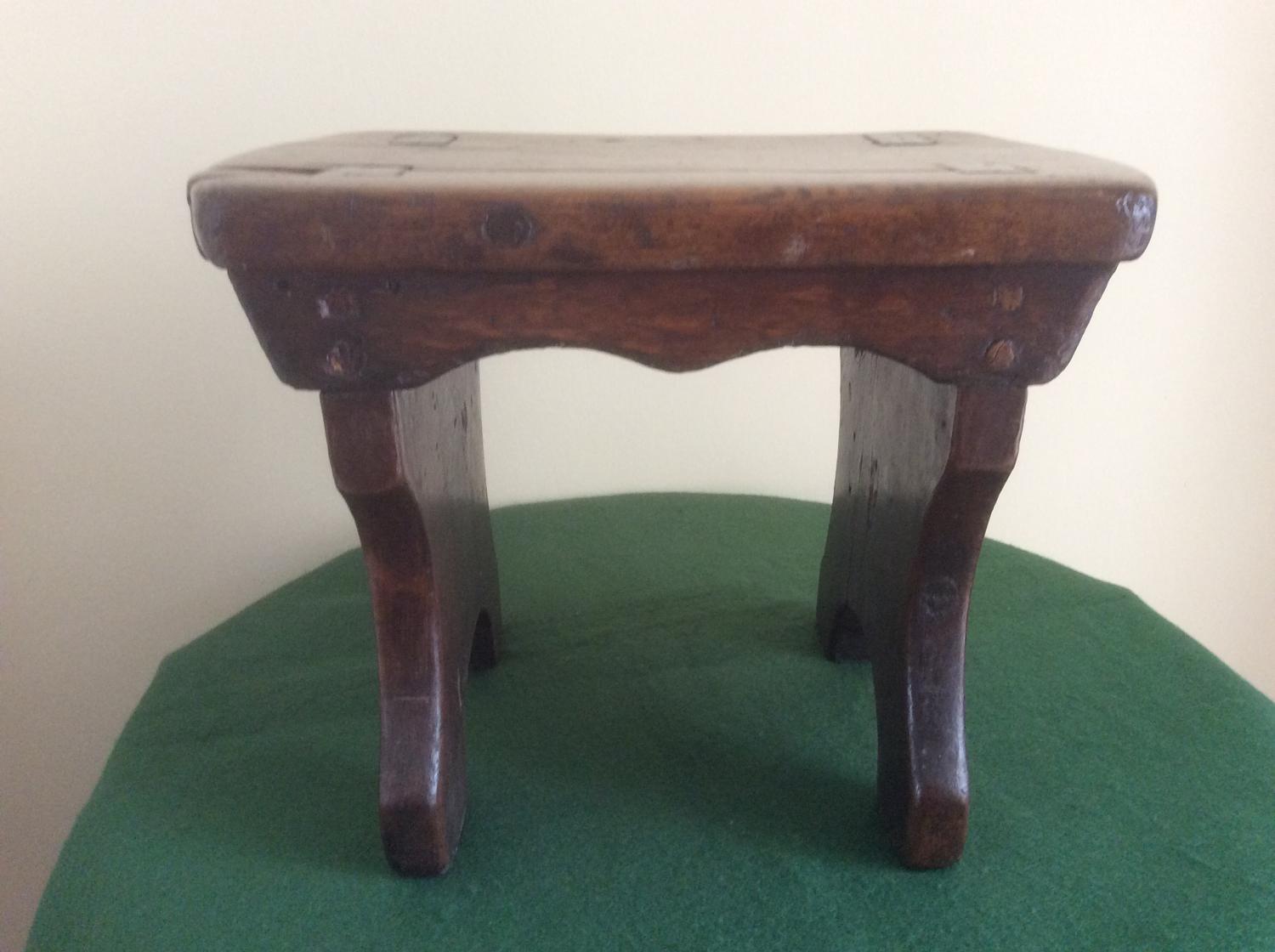 19th century Country oak stool