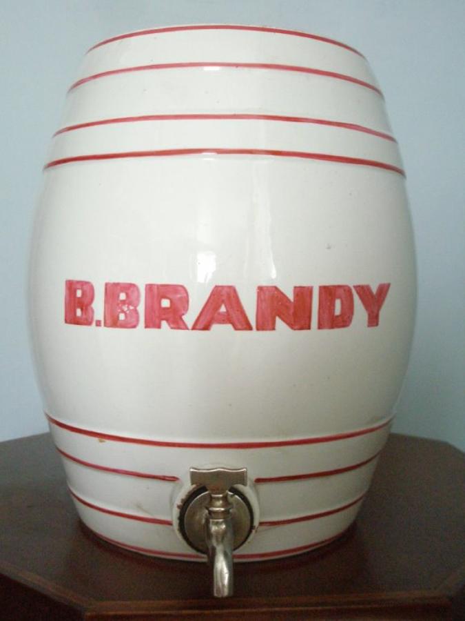 Best brandy ceramic 19th Century barrel