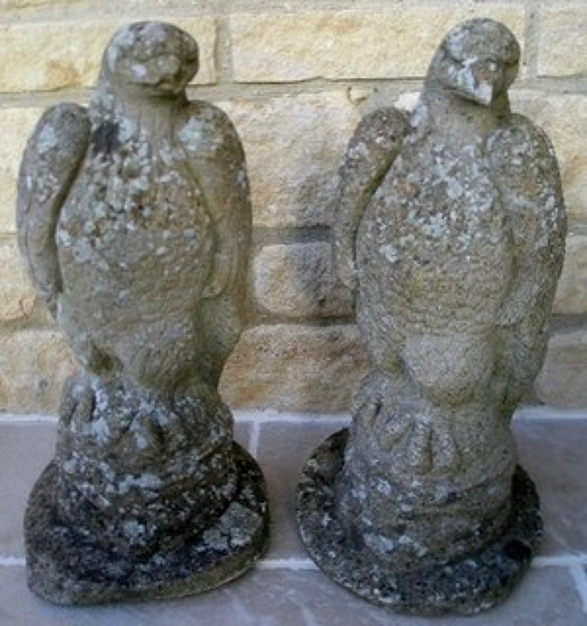 Pair of decorative Eagle garden figures