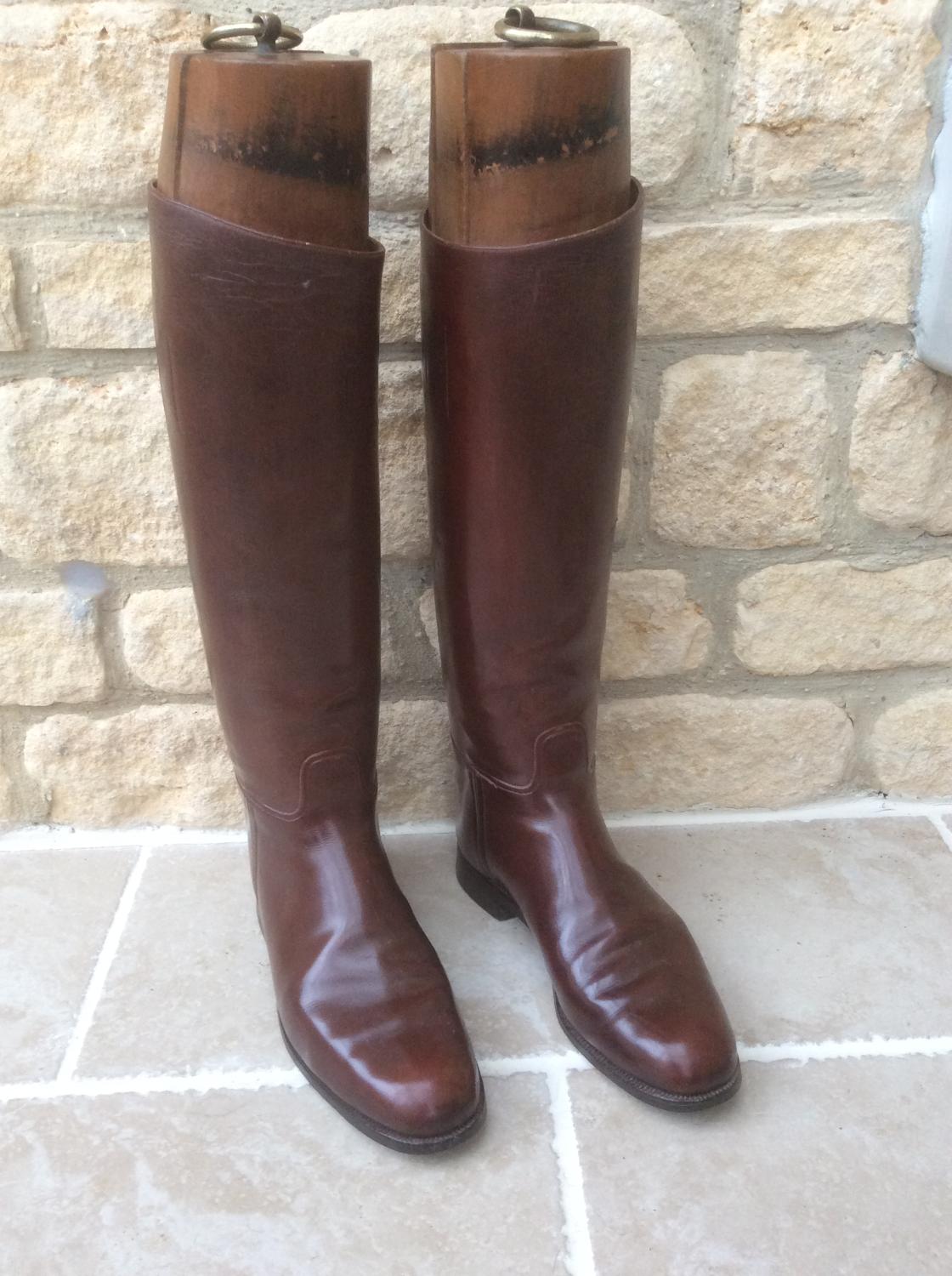 Vintage leather military/riding boots