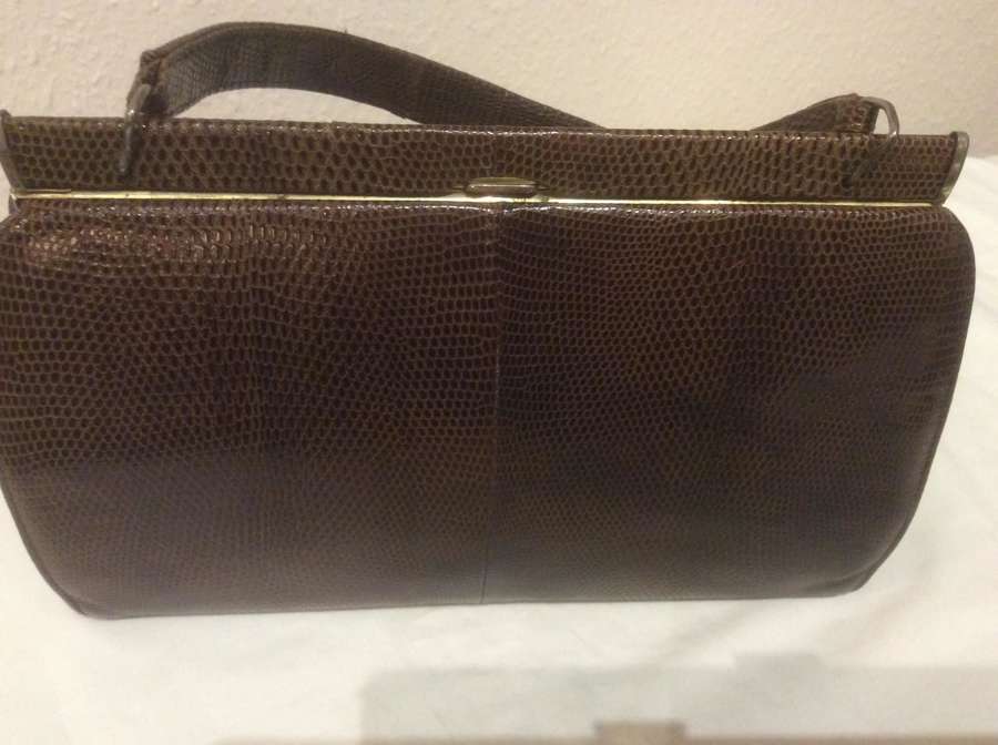 Vintage lizard skin handbag