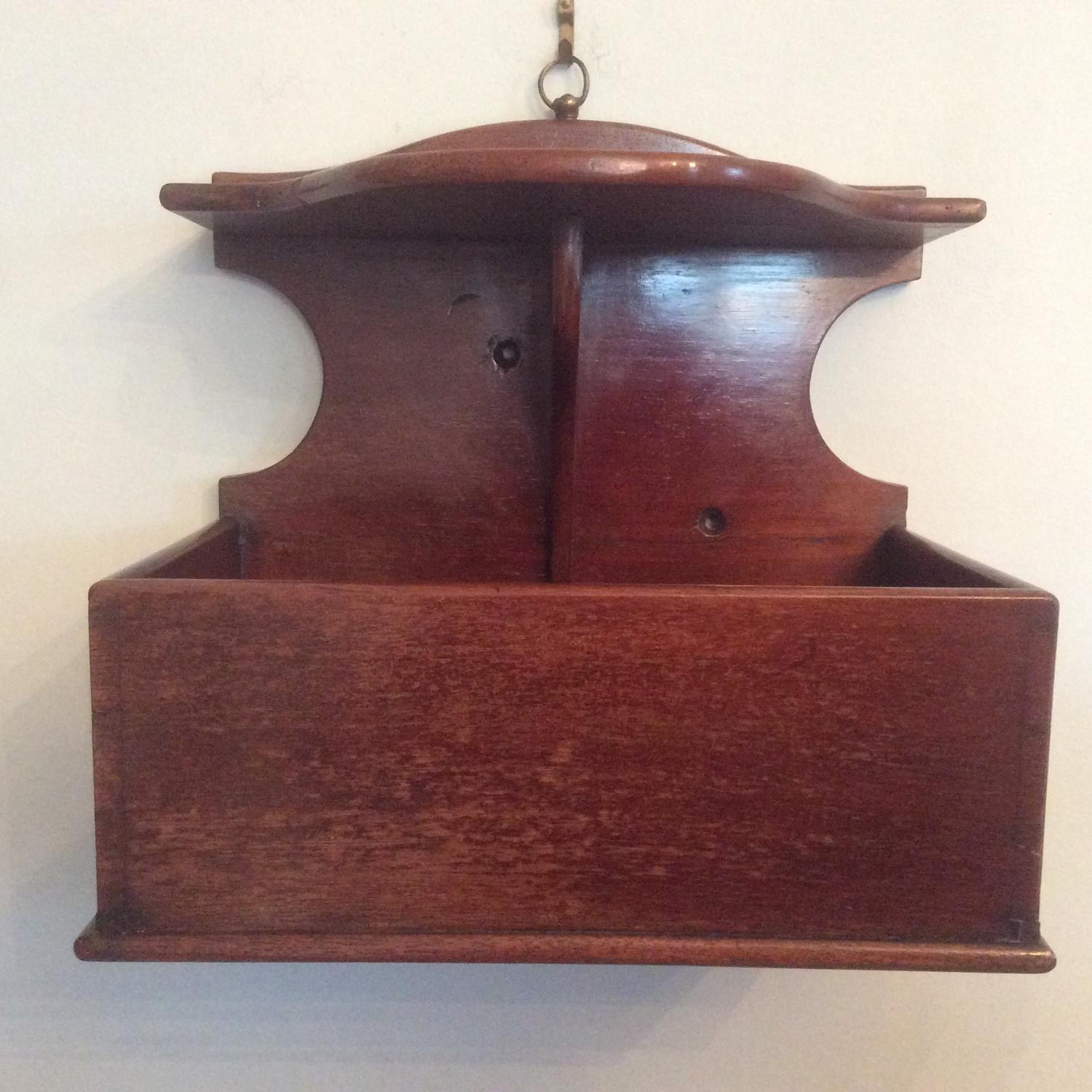 19th century mahogany candle box