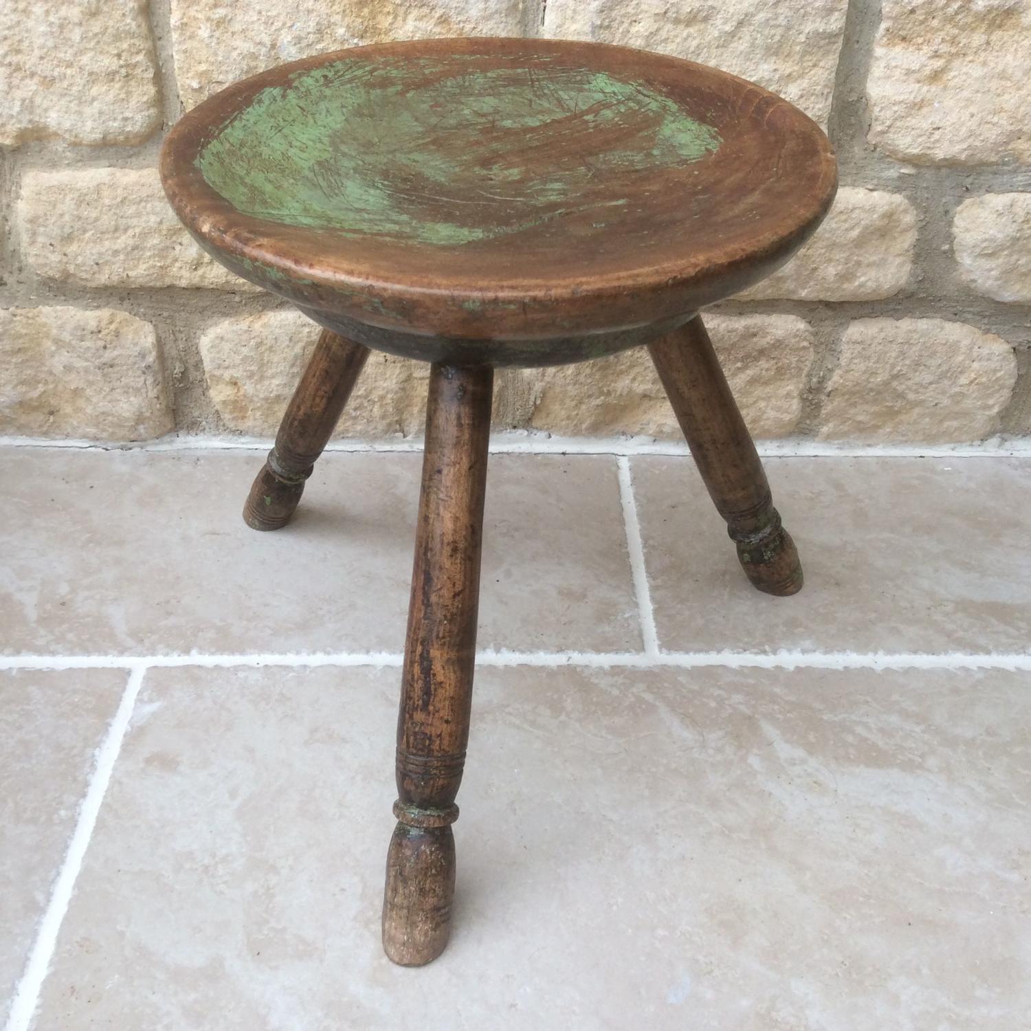 19th Century Welsh Sycamore Stool