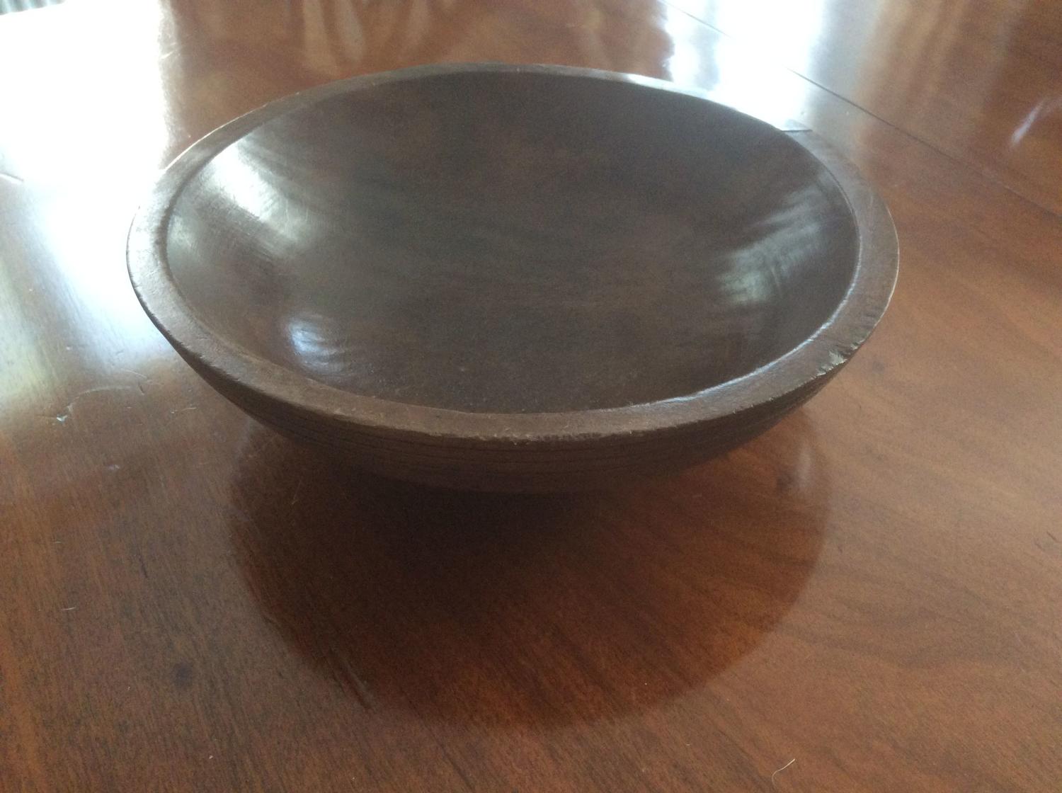 Large 19th Century Sycamore dairy bowl