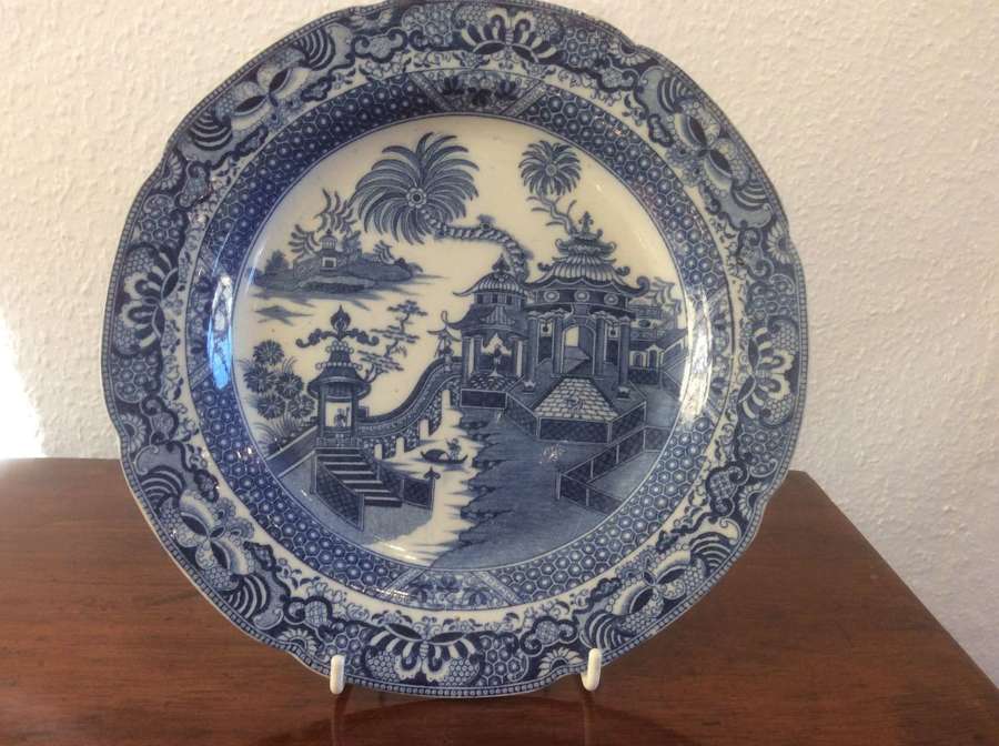 Early 19th Century blue and white transfer print