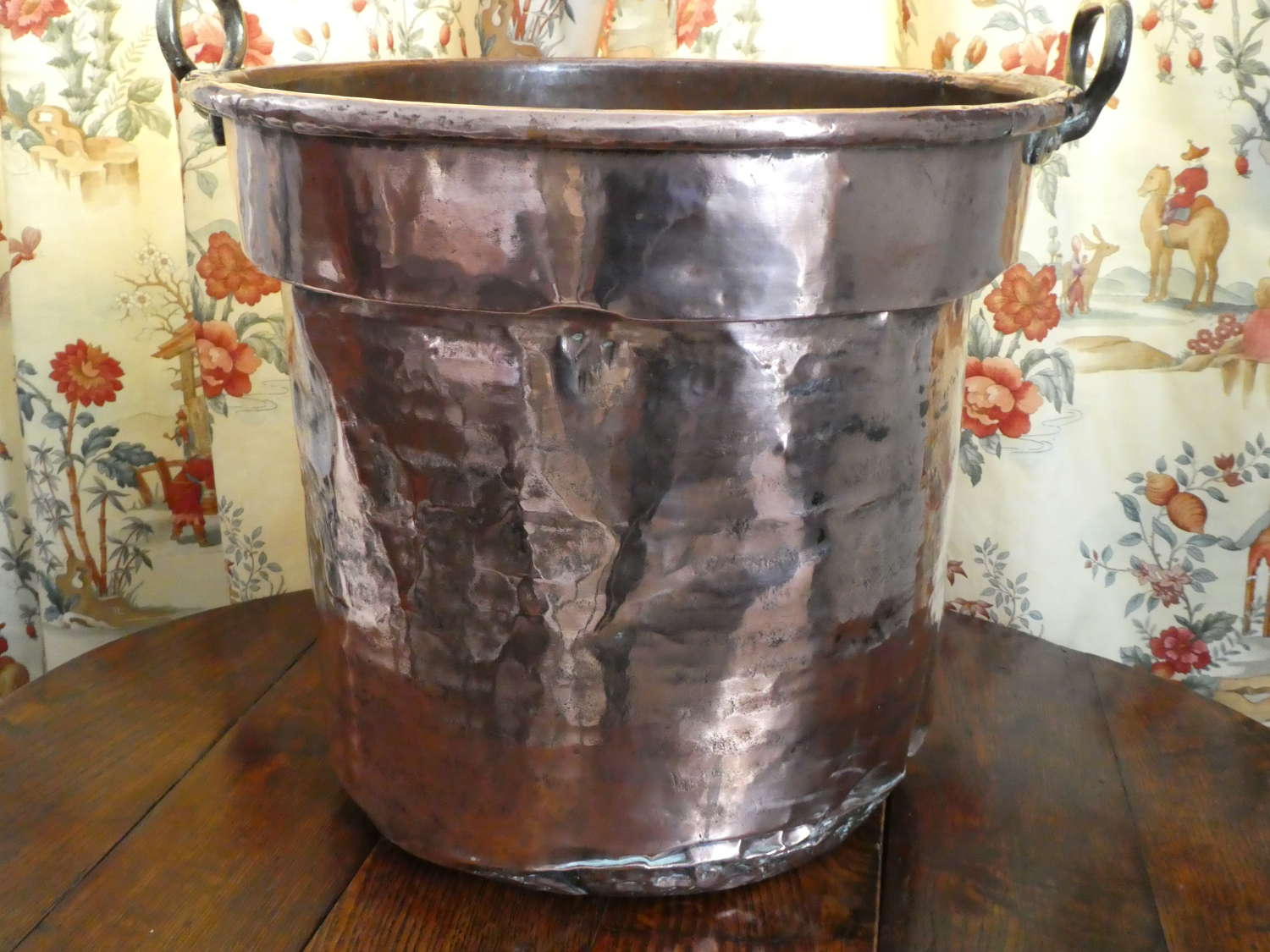 19th Century copper log bin