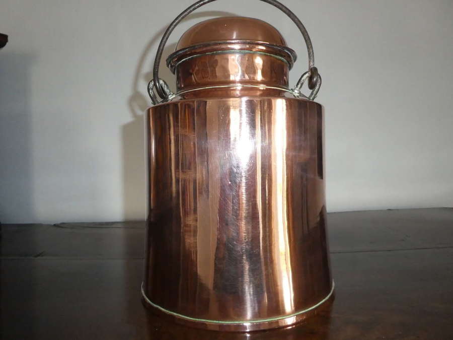 Late Victorian  Copper milk pail