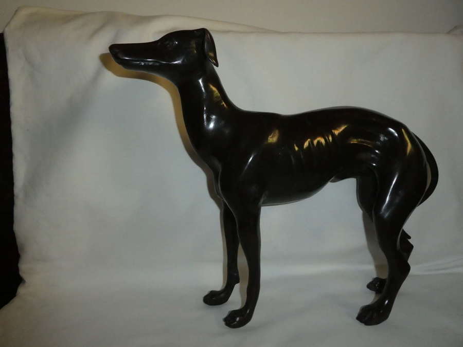 Decorative bronze figure of a Greyhound