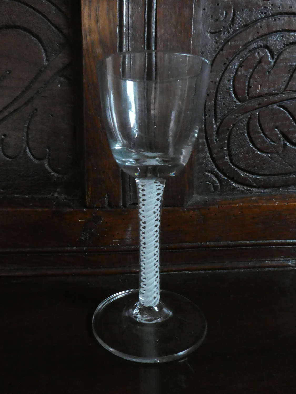 18th century Opaque-twist glass