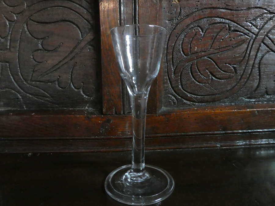 18th century plain stem glass.