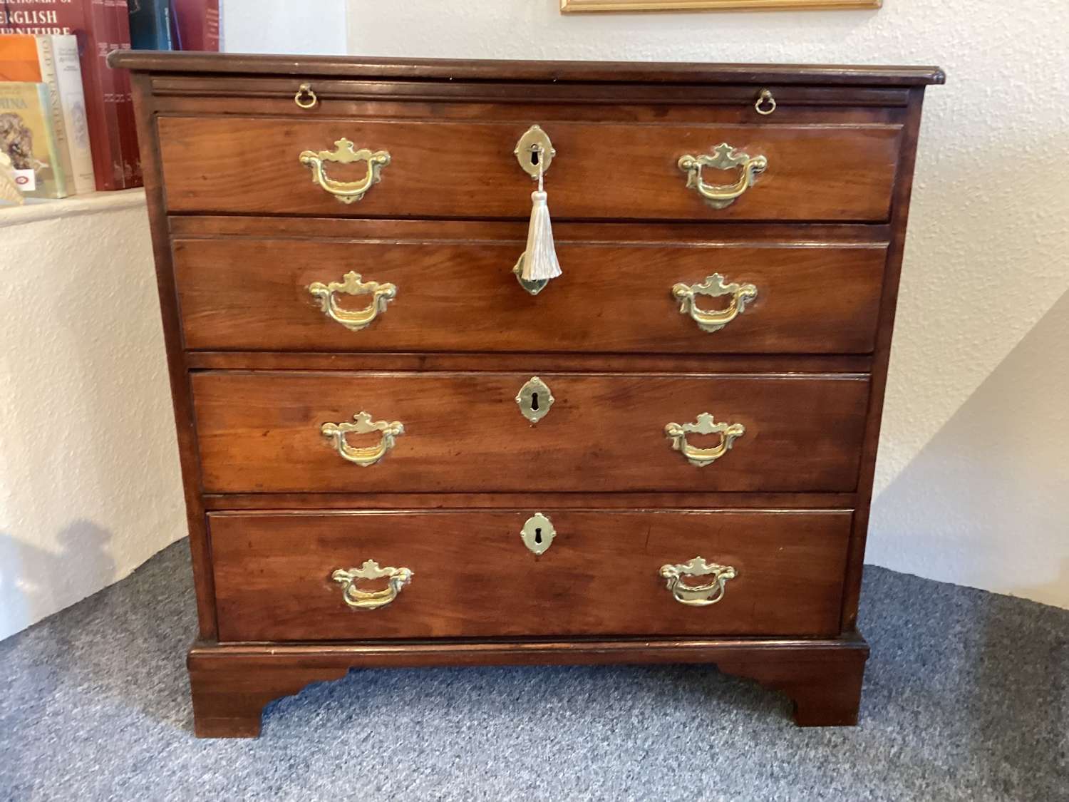 George III small Mahogany chest with brushing slide