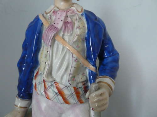 Staffordshire Huntsman figure with spaniel