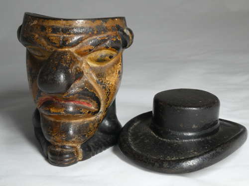 Late 19th Century Mr Punch tobacco jar