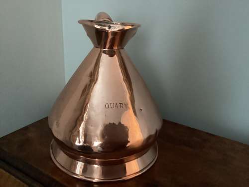 19th Century copper quart measure