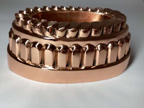 19th copper Benham & Froud  oval jelly mould