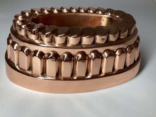 19th copper Benham & Froud oval jelly mould