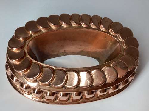 19th copper Benham & Froud oval jelly mould