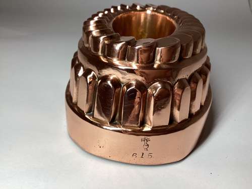 19th copper Benham & Froud oval jelly mould