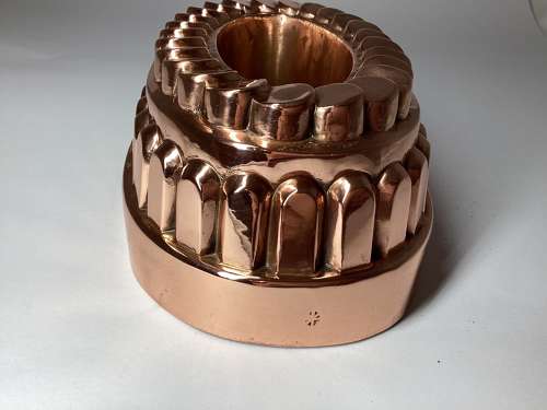 19th copper Benham & Froud oval jelly mould