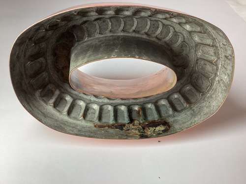 19th copper Benham & Froud oval jelly mould