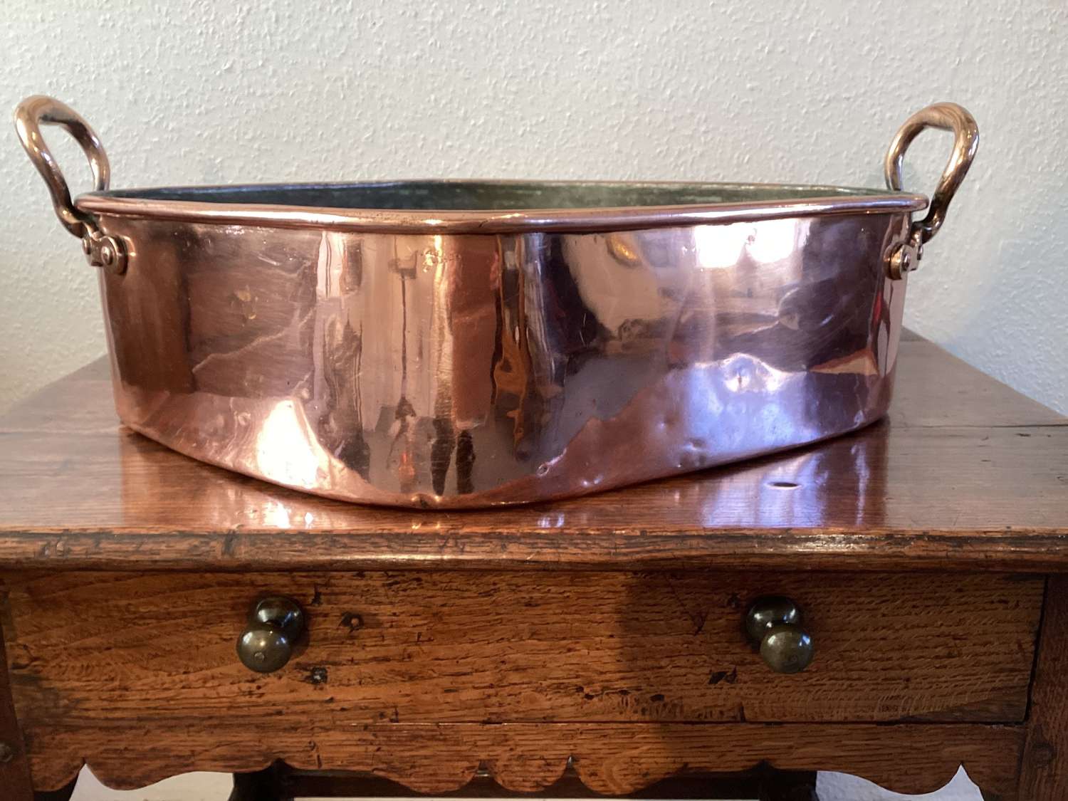 19th Century copper Country House Turbot Kettle
