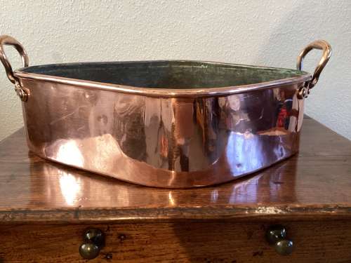 19th Century copper Country House Turbot Kettle