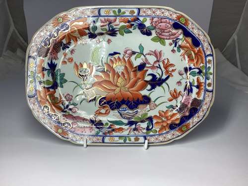 Pair of Mason’s Water Lily ironstone china platters