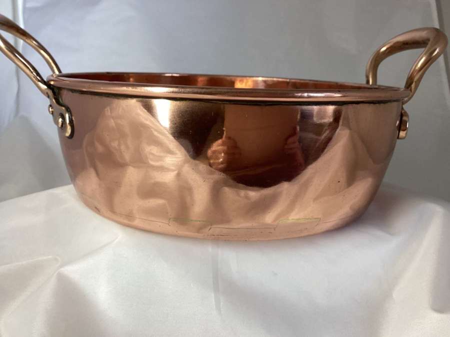 Georgian small copper dairy pan