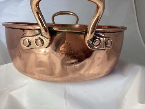 Georgian small copper dairy pan