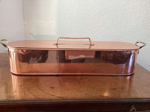 Early 20th Century Copper Fish Kettle