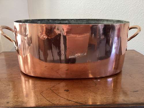 Large 19th Century copper stock pot