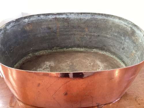 Large 19th Century copper stock pot