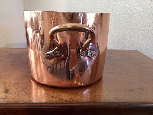 Large 19th Century copper stock pot