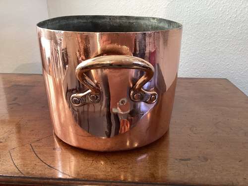 Large 19th Century copper stock pot