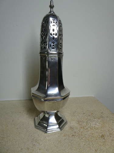 Victorian silver sugar caster