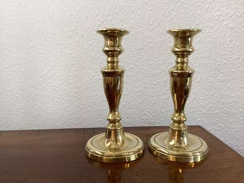 Brass 19th Century Victorian Candlesticks