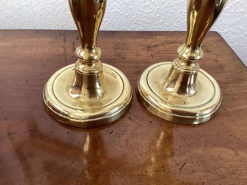 Brass 19th Century Victorian Candlesticks
