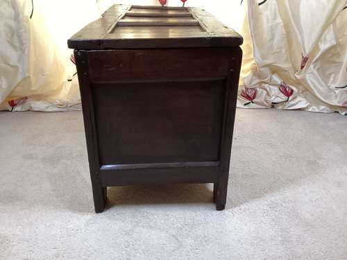 17th Century country oak small joined coffer