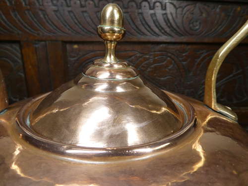 Large Victorian copper kettle