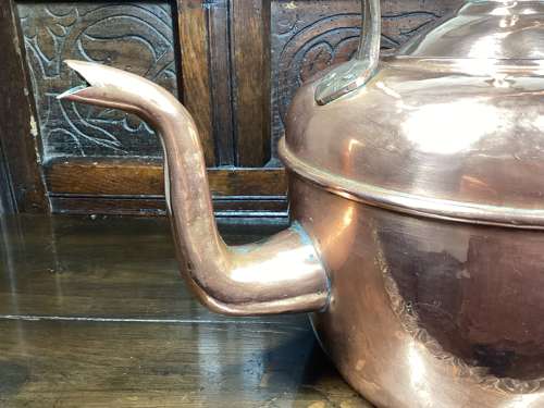 Large Victorian copper kettle