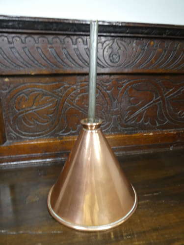 Copper brewery funnel
