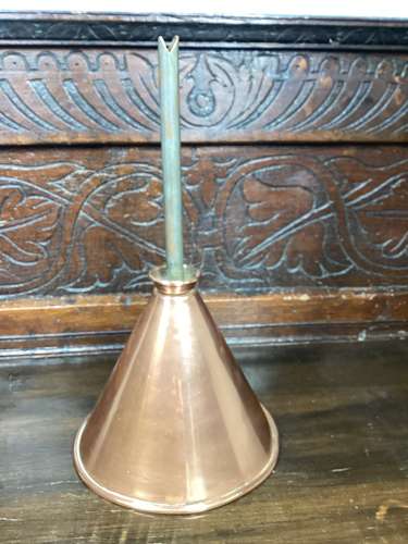 Copper brewery funnel