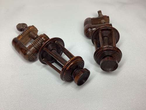 Pair of Regency period Rosewood silk winders