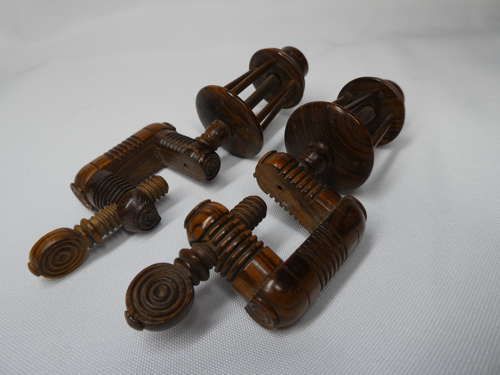 Pair of Regency period Rosewood silk winders