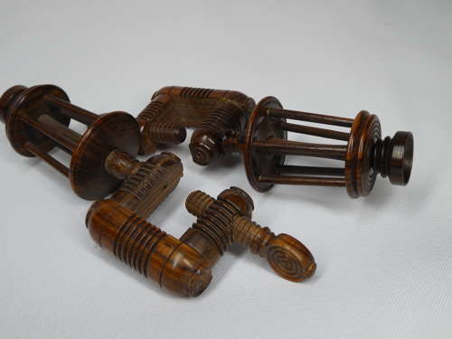 Pair of Regency period Rosewood silk winders