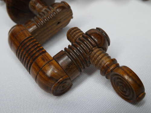 Pair of Regency period Rosewood silk winders